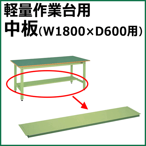 軽量作業台用 中板 グリーン CKK-1860N【返品不可】
