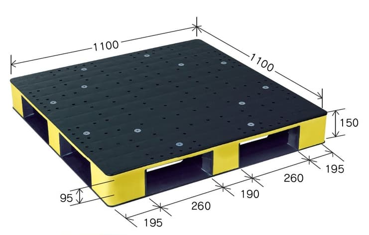 プラスチックパレット DA-HB-D4-1111SC 岐阜プラスチック工業(RISU)製