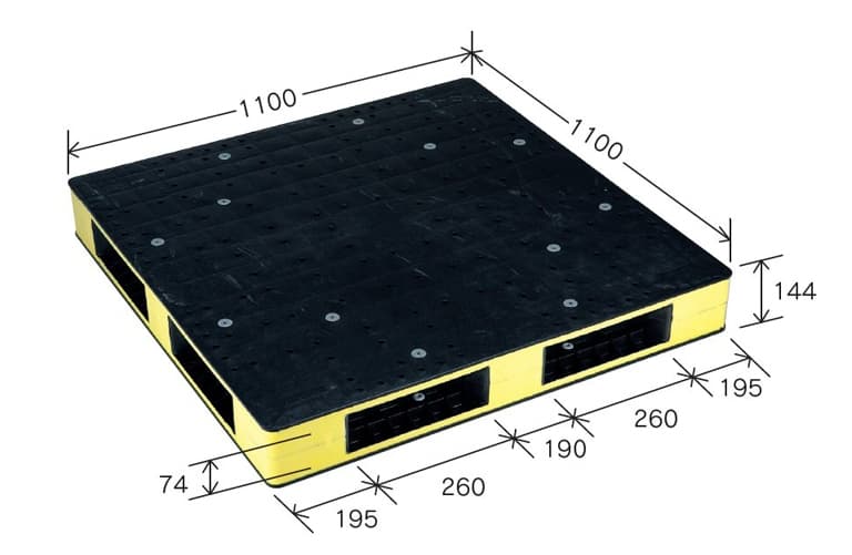 プラスチックパレット DA-HB-R4-1111SC 岐阜プラスチック工業(RISU)製
